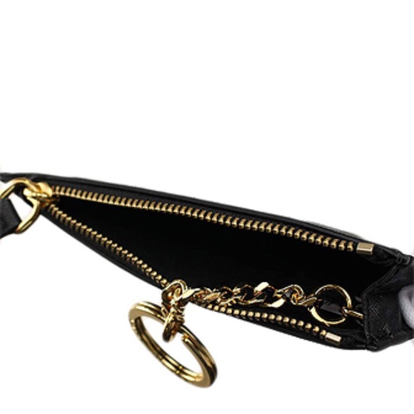 Marc Jacobs Branded Saffiano Coin Pouch In Black - Picture 3 of 5